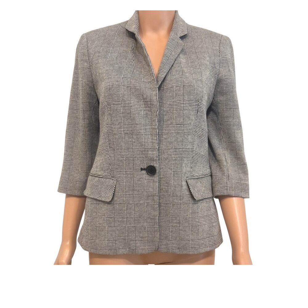 Express medium 1 button front fitted 1/2 sleeve blazer jacket C2 3322